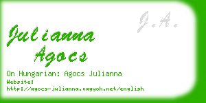 julianna agocs business card